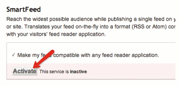 Optimizing RSS Feeds - Activate SmartFeed #2
